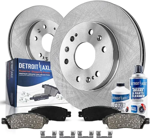 Miniatura 23 de Detroit Axle - Kit de frenos delanteros para Honda Civic 1999-2005 EL 2010-14 Insight Rotores de freno de disco Pastillas de freno de cerámica 1999