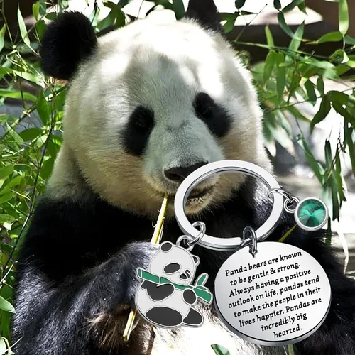 Miniatura 5 de Lindo llavero de panda animal oso panda amante joyería regalo oso panda oso oso panda son conocidos por ser suaves y fuertes
