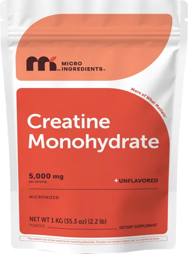 Miniatura 9 de Micro Ingredients Monohidrato de creatina en polvo, 17.64 oz (1.1 libras), 5000 mg por porción, creatina en polvo micronizada, sin sabor, sin