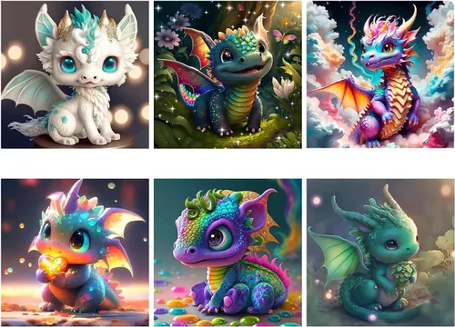 Miniatura 31 de VeGuude Kits de Pintura de Diamantes para Adultos – Paquete de 3 Obras de Arte DIY Kits de Arte de Diamantes 5D Taladro Completo Pinturas de Puntos