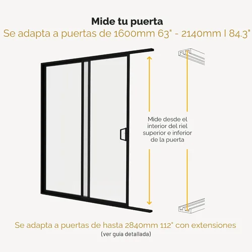 Miniatura 3 de Hakuna Pets V2 Panel de inserción para puerta de mascotas de patio para puertas correderas, se adapta a riel de puerta de 55.12 pulgadas de altura