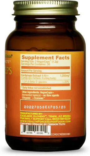 Miniatura 2 de HEALTHFORCE SUPERFOODS Integrity Extracts Cordyceps - Cápsulas - 90 Cápsulas Veganas