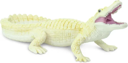 Miniatura 2 de Safari Ltd. Figura de cocodrilo blanco – Figura realista de vida silvestre pintada a mano de 6 pulgadas – Juguete educativo para niños, niñas
