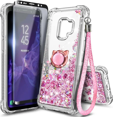 Miniatura 74 de NGB Diseñada para funda Samsung Galaxy Note 10+ (Plus), Rosa/Aguamarina Funda con Purpurina Líquida Brillante Linda para Mujeres Niñas Niños