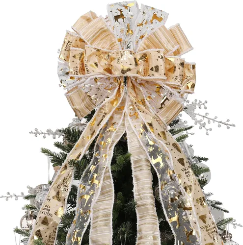 Miniatura 8 de RoseCraft Decoración para Árbol de Navidad, 44 x 12 Pulgadas, Adorno Artificial para Árbol de Navidad, para Familia, Boda, Fiesta de Cumpleaños