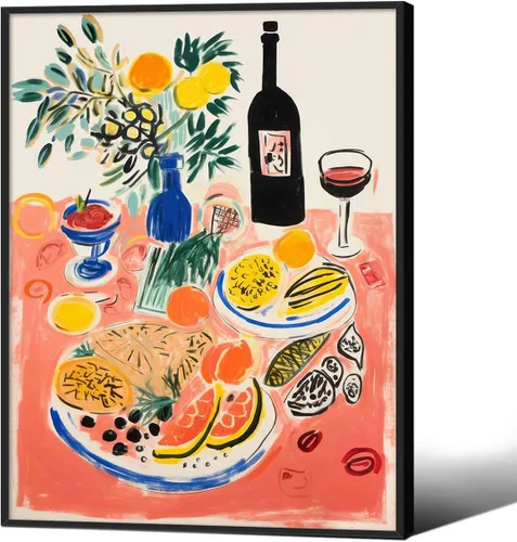 Miniatura 8 de Póster de pintura al óleo colorida de ventana abierta, arte de pared abstracto impresionista famoso y moderno, impresiones de lienzo estético