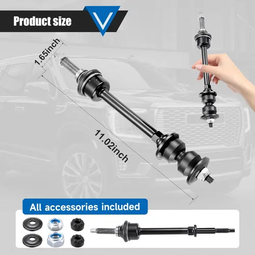 Miniatura 7 de K80894 Kit de eslabones de barra estabilizadora delantera compatible con Ram 1500 4WD 2006-2012 Ram 1500 2012-2018 Ram 1500 Classic 2019-2021