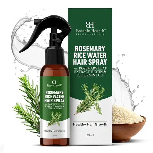 Botanic Hearth Advanced - Espray de agua de romero para el crecimiento y la regeneración del cabello debilitado con menta, biotina, tratamiento