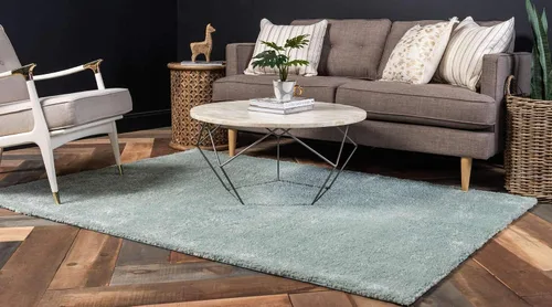 Miniatura 3 de Unique Loom Colección Solo - Alfombra Calabasas (7' 10" x 10' Rectangular, Azul Claro)