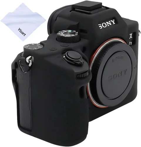 Miniatura 2 de Funda para Sony A7 iii, funda de goma de silicona profesional cubierta protectora para cámara A7 iii A7r iii a73 a7R 3 + paño de microfibra (negro)