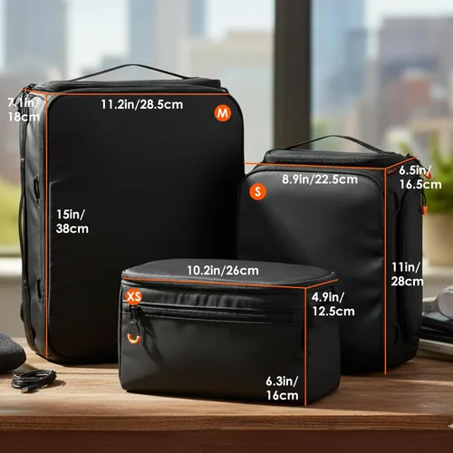 Miniatura 7 de TARION - Bolsa acolchada para cámara con marco protector DSLR interior organizador Se adapta a 1 cámara y 2 lentes: tapa extraíble compatible