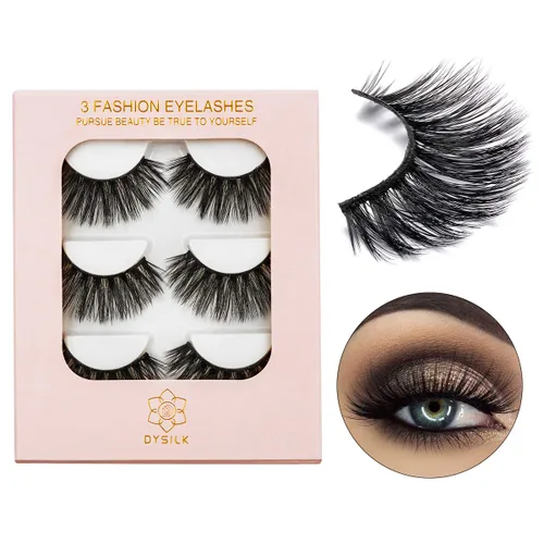 Miniatura 10 de DYSILK Pestañas postizas de visón – Pestañas postizas de aspecto natural, 16 pares de pestañas 6D, 4 estilos mezclados, largas, sintéticas, 16