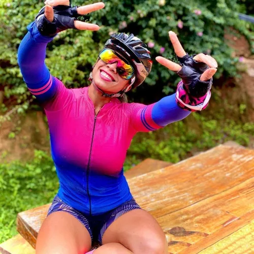 Miniatura 6 de Wulibike Maillot de ciclismo para mujer, manga larga, con bolsillos