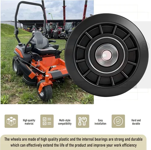 Miniatura 5 de Karbay 539110311 Reemplazo de polea tensora plana (3/8 pulgadas de diámetro interior y 3-1/2 pulgadas de diámetro) compatible con Husqvarna Cu-b