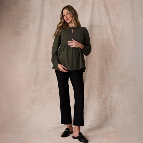 Miniatura 7 de Motherhood Maternity womens Super Stretch Secret Fit Over the Belly Ankle Straight Leg Pregnancy Dress Pants for Work
