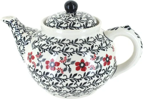 Miniatura 8 de Blue Rose Polish Pottery - Tetera de Flor de Durazno Amarillo - Capacidad de 5 Tazas - Servidor de Café y Té de Cerámica Polaca Pintado a Mano