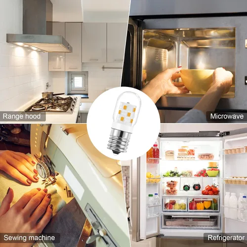 Miniatura 4 de Bombilla LED E17 para debajo del microondas sobre estufa de 125 V, 8206232A, equivalente a 40 W, base intermedia E17, bombilla regulable de 3 W