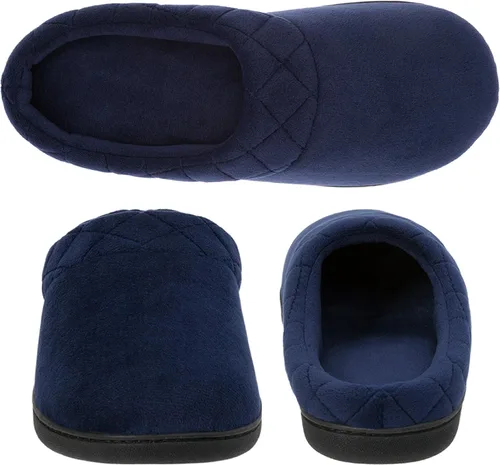 Miniatura 8 de Dearfoams Darcy - Pantuflas de velour de microfibra, tipo zueco con bordes acolchados, para mujer