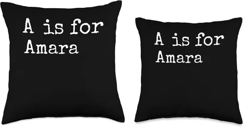 Miniatura 3 de Name Amara Classroom Daughter Custom School Kids Almohada personalizada A is for Amara Name Student Kindergarten, 16 x 16 pulgadas, multicolor