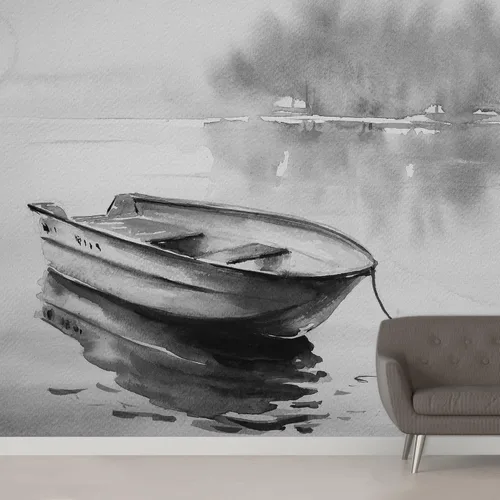 Miniatura 18 de SIGNWIN Adhesivo mural removible para pared, acuarela, pastel, tormenta, nube, lago, pantano, naturaleza, desierto, bellas artes, duotono, paisaje