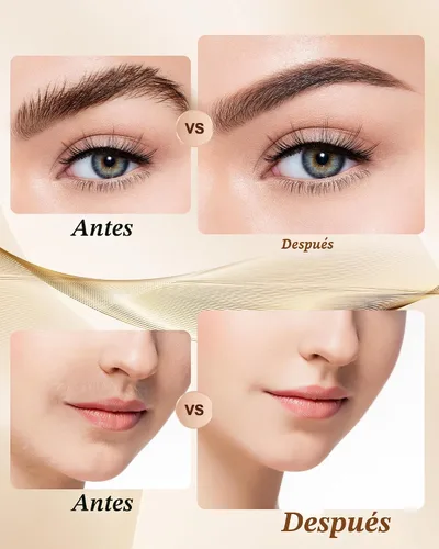Miniatura 7 de Depiladora y Recortador de Cejas para Mujeres: Afeitadora Facial Recargable 2 en 1 y Navaja para Cejas - Dispositivo Eléctrico Indoloro para Depilar