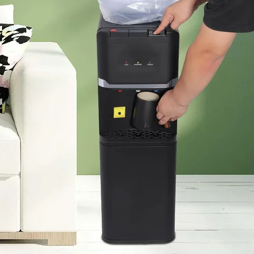 Miniatura 8 de Dispensador de agua enfriadora de carga superior, dispensador de agua fría/caliente de carga superior, 20L/5.28Gal, agua fría y caliente, Sliver-6