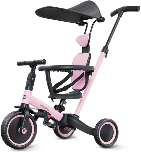 Miniatura 9 de newyoo Triciclo para niños pequeños de 1 a 3 años, bicicleta para niños pequeños, regalo de cumpleaños y juguetes para niña y niño, triciclo