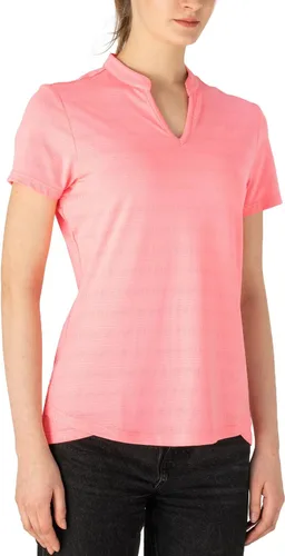 Miniatura 31 de Gopune Polo de golf con cuello en V para mujer, sin cuello, manga corta, ligera, de secado rápido, camisetas de tenis para correr
