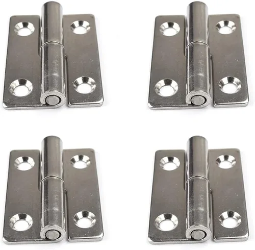 Miniatura 5 de 4 bisagras pequeñas de acero de 2 pulgadas de largo, bisagras de puerta elevables, tapa para diestros, bisagra de bandera de acero inoxidable