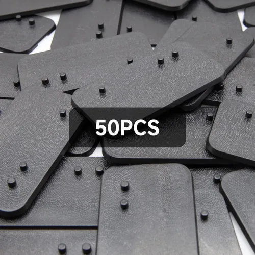 Miniatura 2 de EBCO - Base de plástico para figura de acción de 50 piezas, soporte de soporte para modelo de clavijas múltiples para 6 pulgadas, serie negra