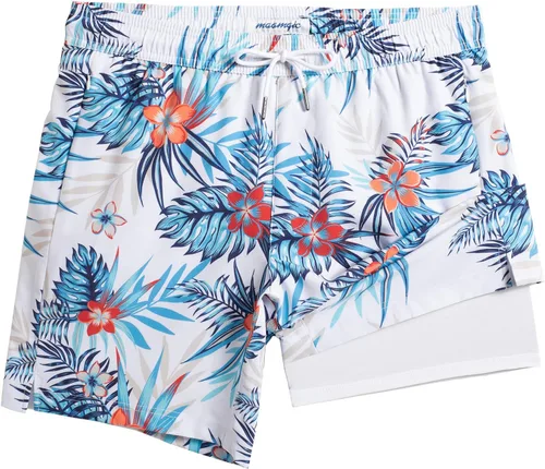 Miniatura 42 de maamgic Traje de Baño para Hombre 2 en 1, Pantalones Cortos de Natación de 17.8 cm para Hombre, Trajes de Baño, Pantalones Cortos de Tabla