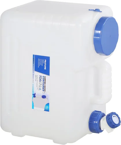 Miniatura 8 de REDCAMP Contenedor de agua portátil de 4 galones/15L con espiga, jarras de agua para camping, tanque de agua, almacenamiento portátil de agua