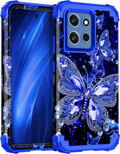 Miniatura 27 de Miqala Funda para Moto G Play 5G 2024, que brilla en la oscuridad, tres capas, resistente, a prueba de golpes, protección de cuerpo completo
