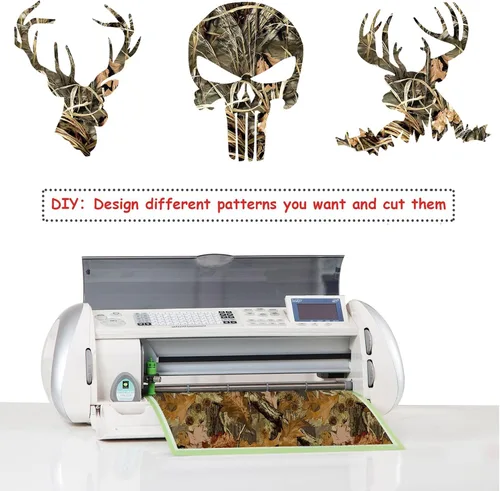 Miniatura 3 de Hojas de vinilo autoadhesivas de camuflaje de 12 x 12 pulgadas, vinilo permanente surtido de camuflaje, funciona con cortadores de manualidades, 5