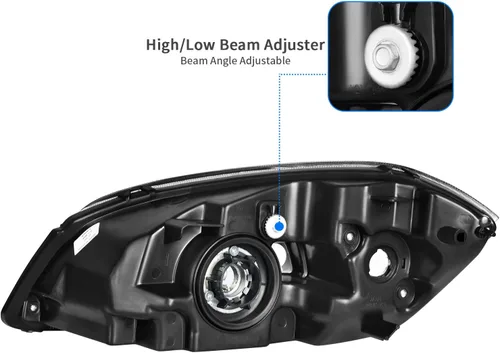 Miniatura 3 de DWVO Conjunto de faros delanteros compatible con Chevy Cobalt 2005-2010/Pontiac Pursuit 2005-2006/Pontiac G5 2007-2009 para el lado del conductor