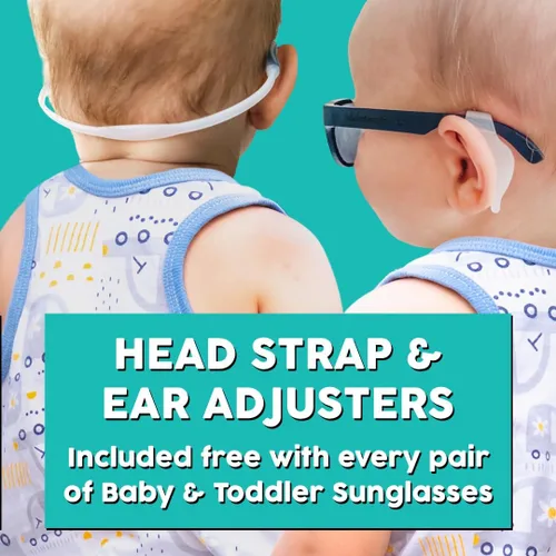 Miniatura 6 de ROSHAMBO - Lentes de sol irrompibles para niños y niñas de 2 a 4 años con correa sin bisfenol A, lentes polarizados, ensamblados en Estados Unidos