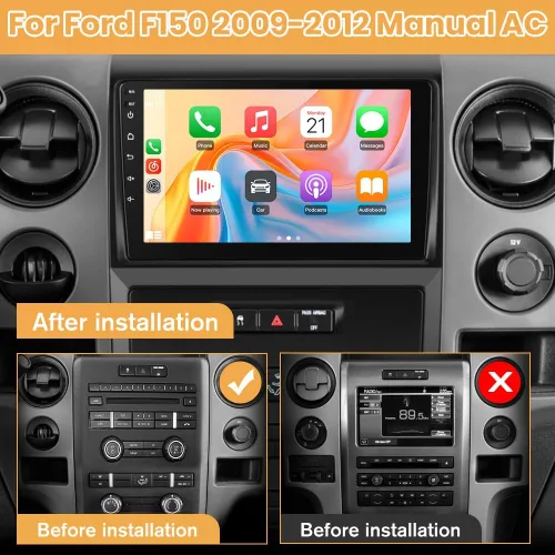 Miniatura 2 de Radio Android para Ford F150 2009-2012 (0nly para CA manual), con pantalla táctil de 9 pulgadas, 2 GB de RAM+64 GB de ROM, supprot Carplay, Android