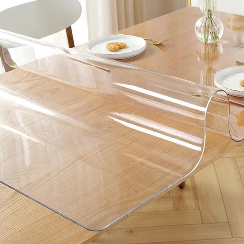 Miniatura 2 de Protector de escritorio transparente, lavable para una fácil limpieza, protector de escritorio de PVC transparente para restaurantes y mesas