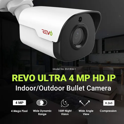Miniatura 7 de REVO, sistema de vigilancia completo America Ultra 16 canales, color blanco (RU162B16G-4T)