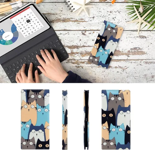 Miniatura 128 de HUA ANGEL Billetera para mujer, ultra delgada y delgada, con bloqueo RFID, tarjetero de crédito, doble embrague, carteras largas, regalo para A-ámbar