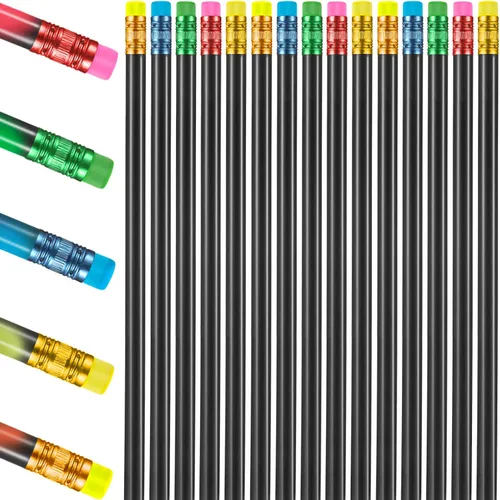 Outus 60 lápices de humor que cambian de color a granel con borrador 2B, lápices divertidos de madera activados por calor, bolígrafos termocrómicos