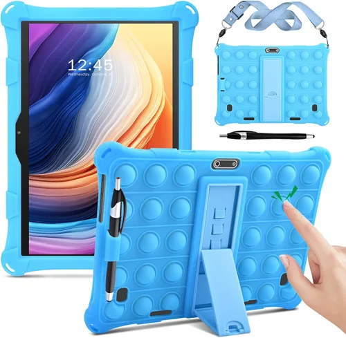 Miniatura 11 de DETUOSI Winsing 10 - Funda de silicona compatible con Dragon Touch Notepad K10, funda universal para tablet de 10 pulgadas, funda protectora Negro