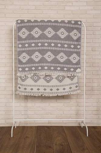 Miniatura 4 de Bersuse Toalla turca de doble capa Belice 100% algodón, 37 x 70 pulgadas, gris plateado