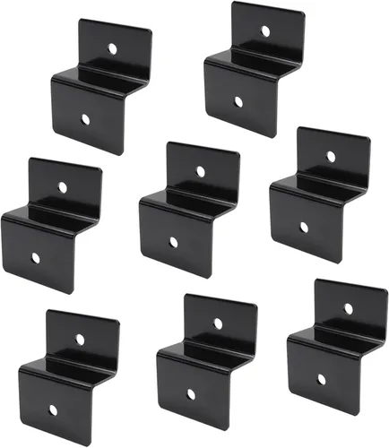 Miniatura 7 de KUMGROT 4 juegos de soportes de panel solar de aleación de aluminio Z soportes para paneles solares techo RV barco fuera de la red, plata Plateado