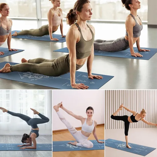 Miniatura 2 de Avoalre Tapete de yoga plegable, respetuoso con el medio ambiente, tapete de yoga de viaje de PVC plegable, tapete de yoga de doble cara
