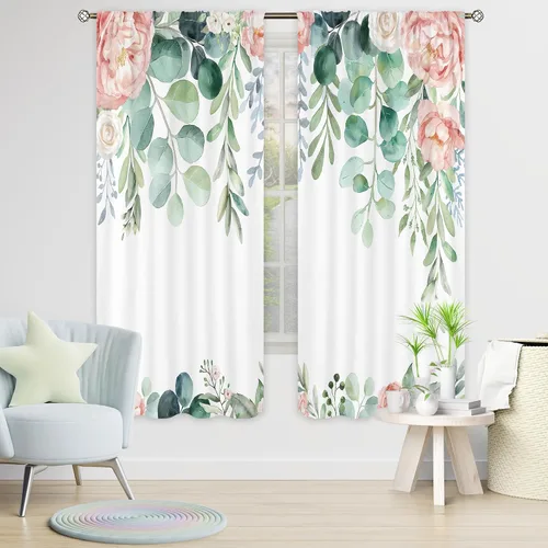 Miniatura 8 de Cortinas rústicas de cocina con girasoles de 27.5 pulgadas de ancho x 39 pulgadas de alto, bolsillo para cortinero, diseño de flores de búfalo