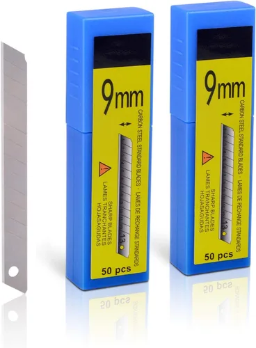 Miniatura 10 de FOSHIO Hojas de Repuesto para Cuchillo de Arte Universal de 30 Grados con Corte de Snap-off, Material de Acero al Carbono de Alta Dureza, Hojas