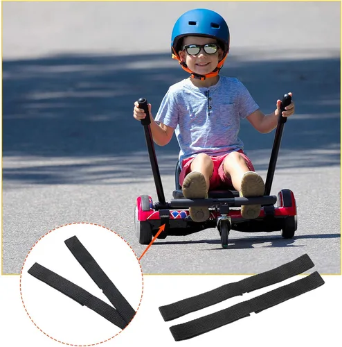 Miniatura 6 de 8 correas ajustables de fijación para asiento de aeropatineta y 4 correas protectoras para carrito de hoverboard, cable de sujeción de gancho