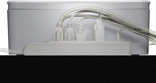Miniatura 7 de UT Wire In-Box - Caja de gestión de cables extragrande para protector de sobretensiones en el escritorio, color negro