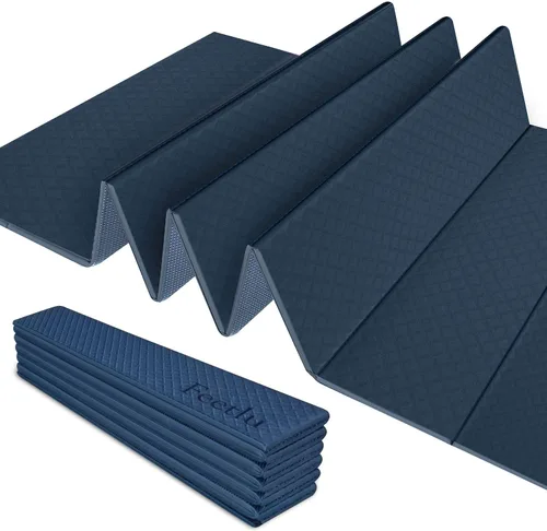 Miniatura 11 de Esterilla plegable para ejercicios de yoga, ligera, antideslizante y fácil de almacenar para yoga, pilates, entrenamientos en casa y ejercicios